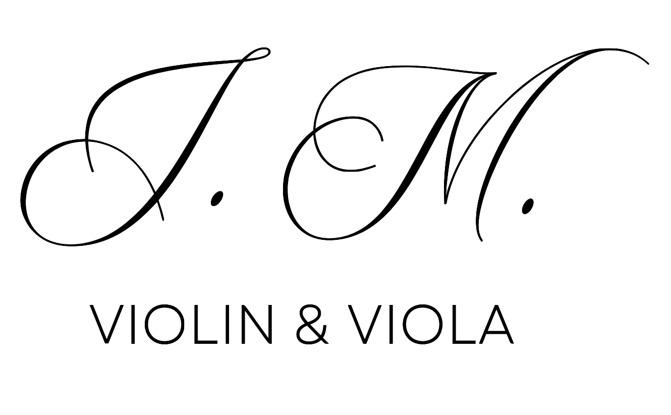 Initials J.M. Violin and Viola